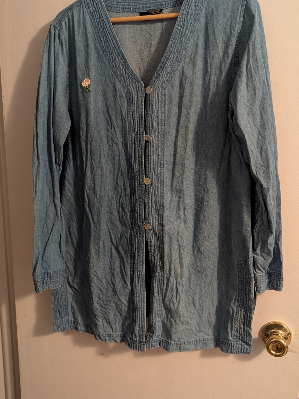 Cami NYC Light Blue Denim Button-Front Women’s Shirt